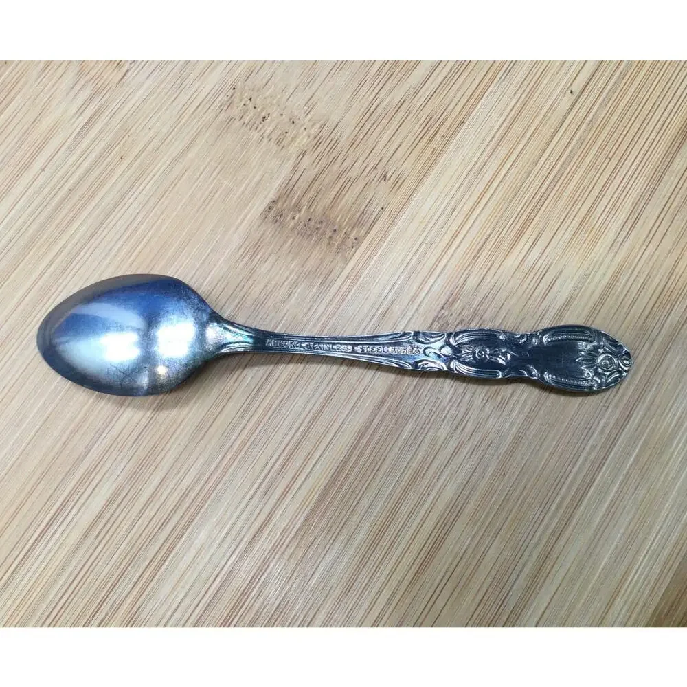 Accord Rose Trio Stainless Steel Sugar Spoon Set of 8 in box